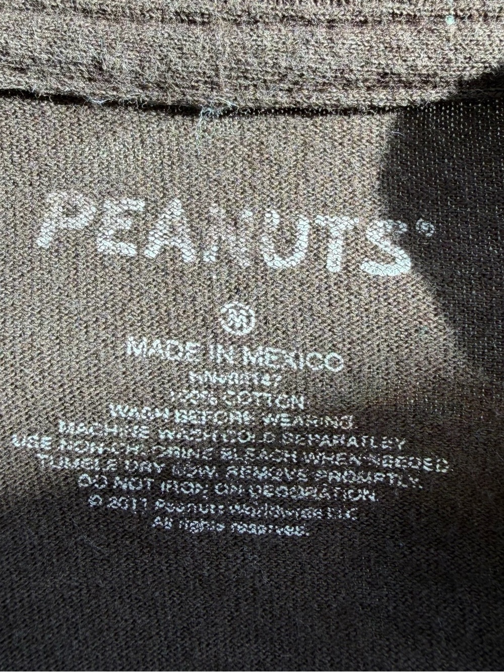 Vintage Peanuts Brown Halloween 'Boo!' Short Sleeve Tee M - Picture 7 of 7